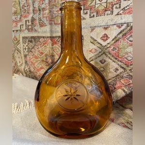 Vintage Wheaton Amber Glass Bottle